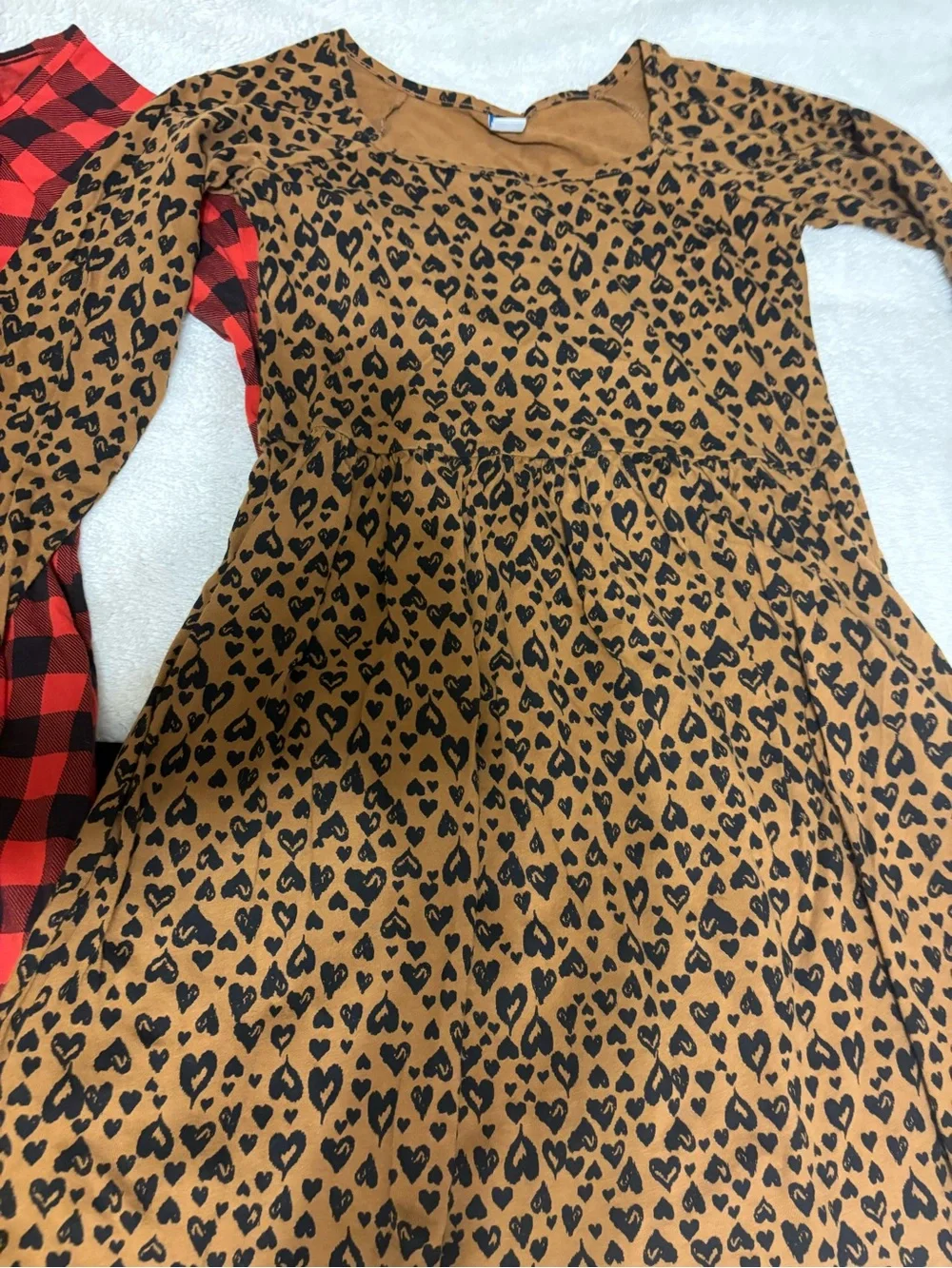 Old Navy Red and Black Buffalo Plaid Shirt Dress